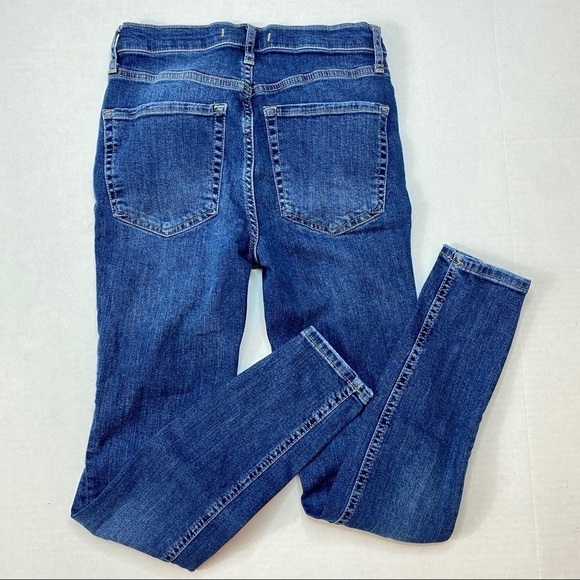 Free People Midnight Blue Destroyed Jeans Sz 27 - Picture 9 of 9